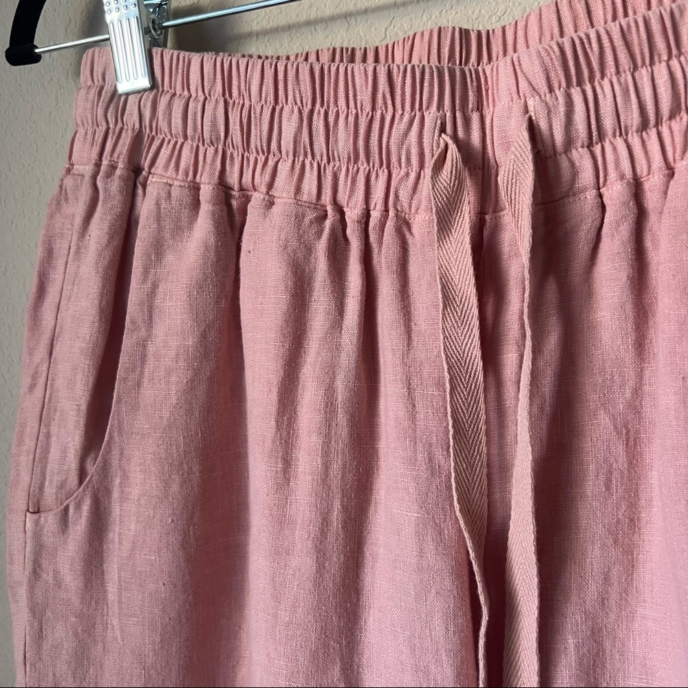 𝅺NWOT Cloth & Stone Blush Pink Linen Long Shorts - Picture 6 of 15